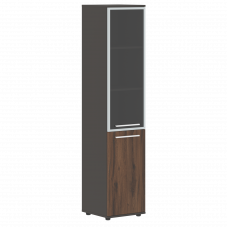 Шкаф высокий узкий EHCS 42.7(L) Дуб Денвер тёмный/Белый/Мокко 426х430х1967 EDIS