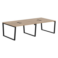 Стол 4-х местный EVWST 2713 Дуб Денвер светлый/Черный 2726х1346х750 EDIS