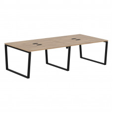 Стол 4-х местный EVWST 2713 Дуб Денвер светлый/Черный 2726х1346х750 EDIS