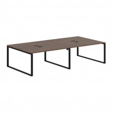 Стол 4-х местный EQWST 3116 Дуб Денвер тёмный/Черный 3126х1606х750 EDIS