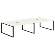 Стол 4-х местный EQWST 3516 Ясень Траун/Черный 3526х1606х750 EDIS