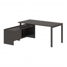 Стол с тумбой EUCT 17814 Мокко/Мокко 1760х1400х750 EDIS