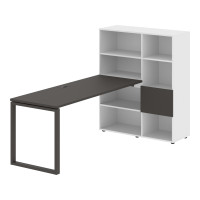 Стол-стеллаж EQRST 1117 Мокко/Мокко/Белый 2190х1120х1355 EDIS