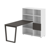 Стол-стеллаж EVRST 1113 Мокко/Мокко/Белый 1790х1120х1355 EDIS