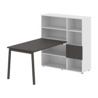 Стол-стеллаж ELRST 1213 Мокко/Мокко/Белый 1790х1250х1355 EDIS