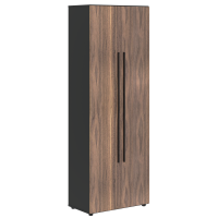 Шкаф высокий широкий VRHCS 80.1 Американский орех/Яшма черный 800х430х2253 VELION VENEER