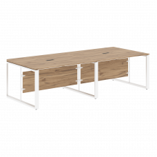 Стол для заседаний ECT 2812 Дуб Денвер светлый/Белый 2800х1200х750 ENIO