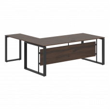 Стол руководителя угловой ECT 2019 Дуб Денвер темный/Антрацит 1800х1900х750 ENIO