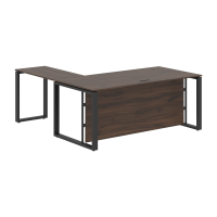 Стол руководителя ECT 1819H Дуб Денвер темный/Антрацит 1800х1900х750 ENIO