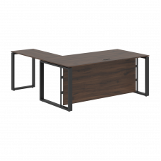 Стол руководителя ECT 1819H Дуб Денвер темный/Антрацит 1800х1900х750 ENIO