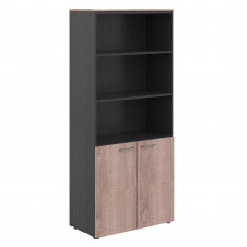 Шкаф с 1 комплектом глухих малых дверей и топом WHC 85.5 Дуб Сонома/Легно темный 856х432х1949 WAVE