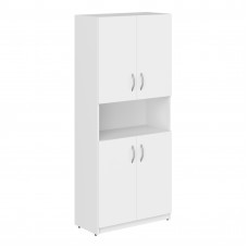 Шкаф с 2-мя комплектами глухих малых дверей SR-5W.4 Белый 770х375х1815 SIMPLE