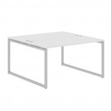 Стол 2-х местный XQWST 1414 Белый/Алюминий 1400х1406х750
