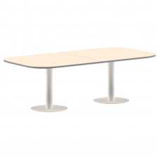 Конференц стол ПРГ-8 Клен/Белый 2400х1200х750