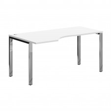 Стол эргономичный XGCET 169(L).1 Белый/Нержавеющая сталь 1600х900х750 XTEN GLOSS