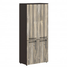 Шкаф с глухими средними и малыми дверьми MHC 85.3 Дуб Базель/Венге Магия 854х423х1956
