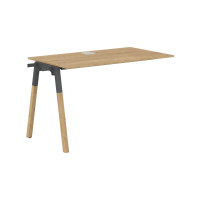 Стол приставной FIST 1167 Дуб Гамильтон/Антрацит-Бук 1180х670х733 FORTA