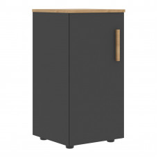 Шкаф колонка с малой дверью (L) и топом FLC 40.1(L) Черный графит/Дуб Гамильтон 404х429х818 FORTA
