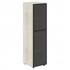 Шкаф колонка со стеклянной дверью LMC 40.2(L) Сосна Эдмонт 400х430х1517 LOFTIS