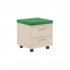 Тумба с подушкой XMC-2D.1A Бук Тиара/Зеленый C-30 465х465х520 XTEN