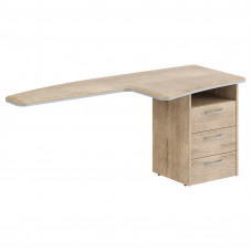 Брифинг-приставка с тумбой DB 1880.A(R) Дуб Каньон 1800х800х750 DIONI