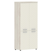 Шкаф со средними и малыми дверьми TLHC 85.3 Латте/Сосна Эдмонт Z 856х450х1968 TORR LUX