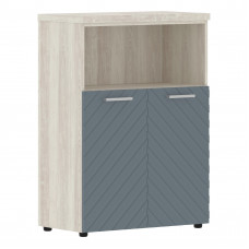 Шкаф с глухими малыми дверьми и топом TLMC 85.3 Серо-голубой/Сосна Эдмонт Z 856х450х1203 TORR LUX