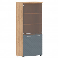 Шкаф комбинированный с топом TLHC 85.2 Серо-голубой/Дуб Бофорд Z 854х452х1968 TORR LUX