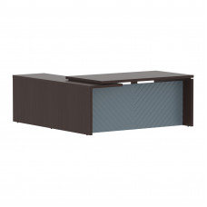 Стол руководителя TLCT 1820(R) Венге Магия Z/Серо-голубой 1800х2000х750 TORR LUX