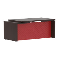 Стол руководителя TLCT 189(R) Венге Магия Z/Красный 1800х900х750 TORR Люкс (TORR LUX)