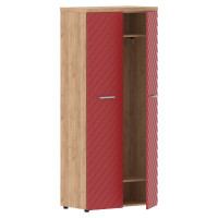 Гардероб TLCW 85 Красный/Дуб Бофорд Z 854х452х1968 TORR LUX