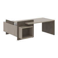 Стол СФ-531212 Дрифтвуд /Бетон чикаго темно-серый 2000х1798х840 WOOD&STONE