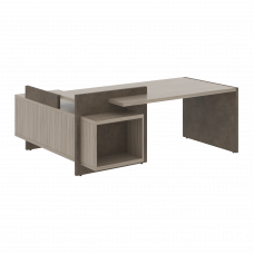 Стол СФ-531212 Дрифтвуд /Бетон чикаго темно-серый 2000х1798х840 WOOD&STONE