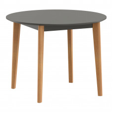 Стол круглый LYKKE TR-100 Антрацит/Бук 1000х1000х750 LYKKE