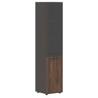 Шкаф высокий узкий EHCS 42.7(L) Дуб Денвер тёмный/Мокко/Мокко 426х430х1967 EDIS