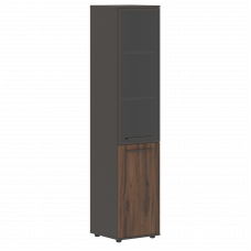 Шкаф высокий узкий EHCS 42.7(L) Дуб Денвер тёмный/Мокко/Мокко 426х430х1967 EDIS