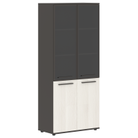 Шкаф высокий широкий EHCS 85.7 ЯсеньТраун/Мокко/Мокко 852х430х1967 EDIS