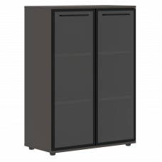 Шкаф средний широкий EMCS 85.7 Дуб Денвер тёмный/Черный/Мокко 852х430х1199 EDIS