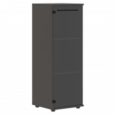 Шкаф средний узкий EMCS 42.2 Дуб Денвер тёмный/Черный/Мокко 426х430х1199 EDIS