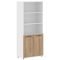Шкаф высокий широкий EHCS 85.5 Дуб Денвер светлый/Мокко/Белый 852х430х1967 EDIS