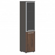 Шкаф высокий узкий EHCS 42.7(R) Дуб Денвер тёмный/Белый/Мокко 426х430х1967 EDIS