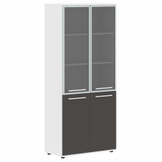 Шкаф высокий широкий EHCS 85.7 Мокко/Белый/Белый 852х430х1967 EDIS