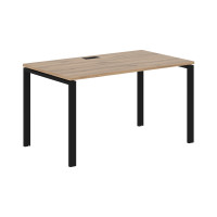 Стол прямой EUST 1380 Дуб Денвер светлый/Черный 1360х800х750 EDIS