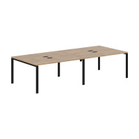 Стол 4-х местный EUWST 3113 Дуб Денвер светлый/Черный 3126х1346х750 EDIS