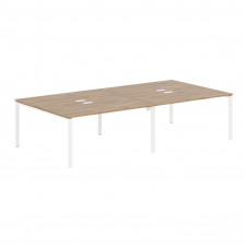 Стол 4-х местный EUWST 3116 Дуб Денвер светлый/Белый 3126х1606х750 EDIS