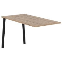 Брифинг-приставка ELB 1367 Дуб Денвер светлый/Черный 1360х670х750 EDIS