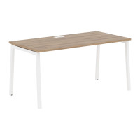 Стол прямой ELST 1580 Дуб Денвер светлый/Белый 1560х800х750 EDIS