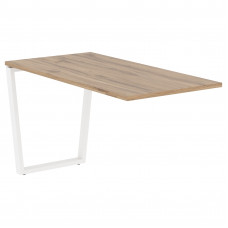 Брифинг-приставка EVB 1367 Дуб Денвер светлый/Белый 1360х670х750 EDIS