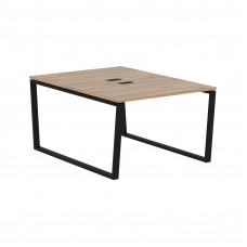 Стол 2-х местный EVWST 1116 Дуб Денвер светлый/Черный 1160х1606х750 EDIS