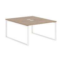 Стол 2-х местный EQWST 1316 Дуб Денвер светлый/Белый 1360х1606х750 EDIS